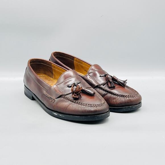 Cole Haan Shoes Mens 9.5 Brown Leather Tassel Loafers Slip On Dress Moc Toe main image 2